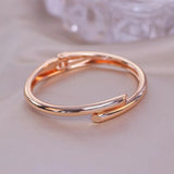 Rose Crystal Cuff Bracelet Bangles Female Jewelry