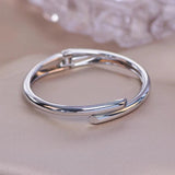 Rose Crystal Cuff Bracelet Bangles Female Jewelry