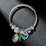 Heart Geometric Tree Charm Bracelet Crystal DIY Jewelry