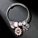 Heart Geometric Tree Charm Bracelet Crystal DIY Jewelry