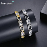 Adjustable Cuban Link Bangle Bracelet for Women