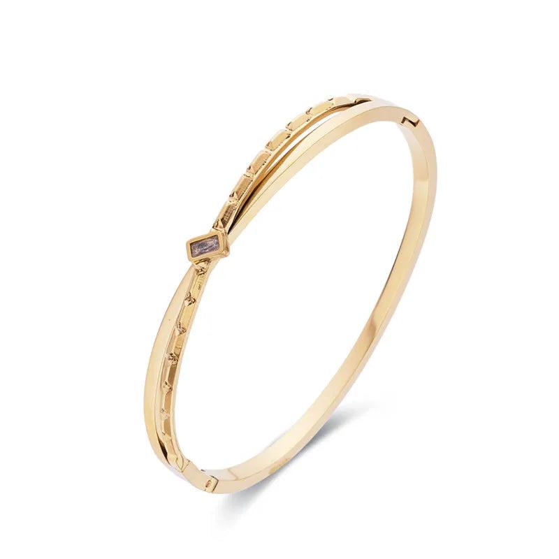 Stainless Steel Crystal Bracelets with Natural Shell Charm Cross Design