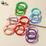 3PCS/Set Resin Acrylic Bangles Geometry Colorful Bangle Bracelets
