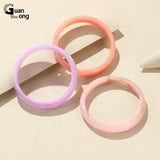 3PCS/Set Resin Acrylic Bangles Geometry Colorful Bangle Bracelets