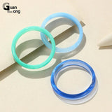 3PCS/Set Resin Acrylic Bangles Geometry Colorful Bangle Bracelets