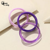 3PCS/Set Resin Acrylic Bangles Geometry Colorful Bangle Bracelets