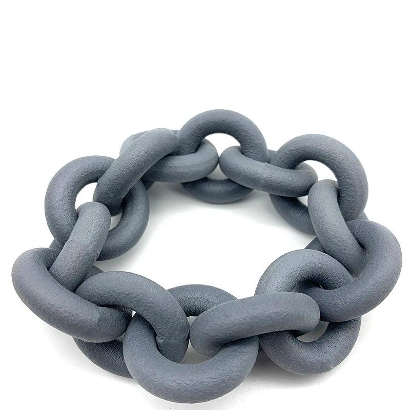 Grey Rope Charm Bracelet Hand Accessories Elasticity Chai