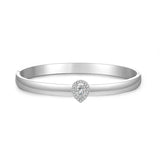 Water Drop CZ Stainless Steel Bangle Charm Texture No Fade Accessories