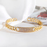 Crystal Zircon Bracelet Jewelry Accessories Cuban Bracelets Gift