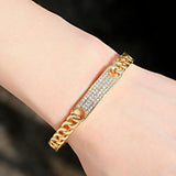 Crystal Zircon Bracelet Jewelry Accessories Cuban Bracelets Gift