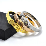 Leopard Belt Charm Bracelet Stainless Steel Female
