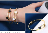 Plated Girlfriend Charms Bangle Wedding Bracelet Clovers Decoration
