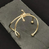 Metal Knot Cuff Bangles For Women Statement Open Alloy Bracelet