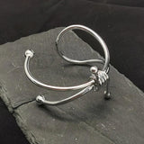 Metal Knot Cuff Bangles For Women Statement Open Alloy Bracelet