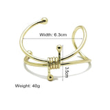 Metal Knot Cuff Bangles For Women Statement Open Alloy Bracelet