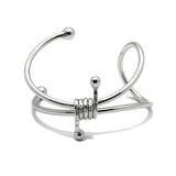 Metal Knot Cuff Bangles For Women Statement Open Alloy Bracelet