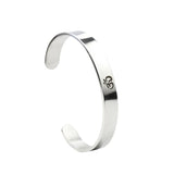 OM Yoga Bangle Stainless Steel Cuff Bracelet Chakra Amulet Religious Charms