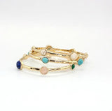 Stone Symmetrical Charm Chunky Bangles for Women