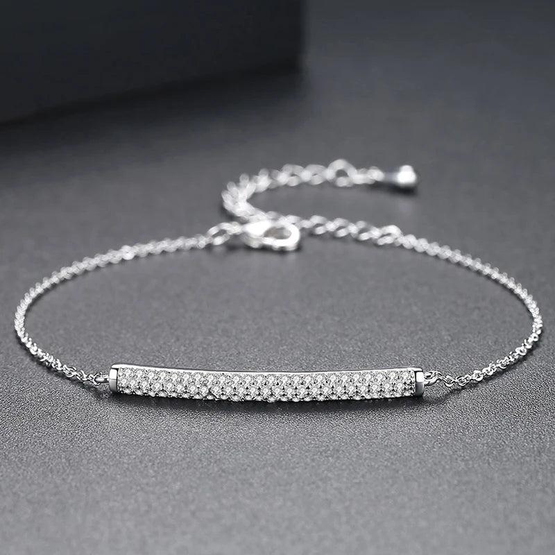 Adjustable Cubic Zirconia Bracelets Geometric Bangles Women Bridals