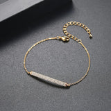 Adjustable Cubic Zirconia Bracelets Geometric Bangles Women Bridals