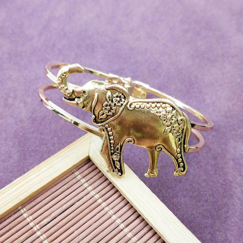Greek Sorority Elephant Charm Women Bracelet Bangle
