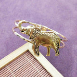 Greek Sorority Elephant Charm Women Bracelet Bangle
