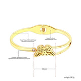 Butterfly Animal Charm Cuff Bangle 18K Plated Rhinestone Bracelet