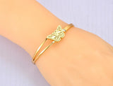 Butterfly Animal Charm Cuff Bangle 18K Plated Rhinestone Bracelet