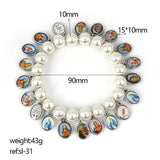 Christian Jesus Bracelet with Virgin Mary Cross Picture