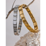 316 Stainless Steel Elastic Bracelet Bangle Statement Texture Waterproof Jewelry