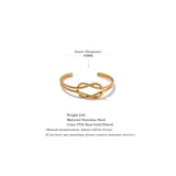 Waterproof 18K Plated Stainless Steel Knot Cuff Bracelet Bangle