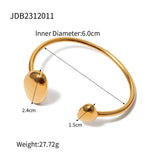 Geometric Open Bracelet Stainless Steel Plated Waterproof Jewelry for Women