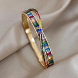 Zircon Intersect Bangles Bracelets for Women