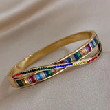 Zircon Intersect Bangles Bracelets for Women