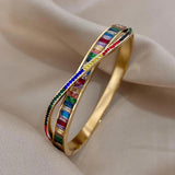 Zircon Intersect Bangles Bracelets for Women