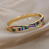 Zircon Intersect Bangles Bracelets for Women