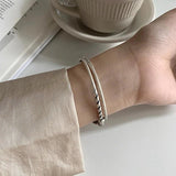 Japanese Feather Bracelet for Women Men Vintage Thai Silver Jewelry
