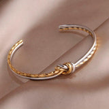Vintage Knot Bracelet for Women 18K Plated Twist Bracelet