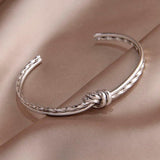 Vintage Knot Bracelet for Women 18K Plated Twist Bracelet