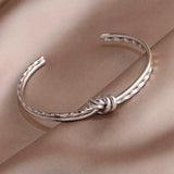 Vintage Knot Bracelet for Women 18K Plated Twist Bracelet