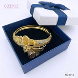 18K Plated Copper Bangle Bracelet Wedding Gift