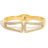 Crystal Zircon Enamel Stainless Steel Bangles Bracelets for Women