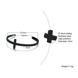 Men Stainless Steel Cross Cuff Bracelets Open Bangles for Lover