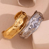 Wave Bracelet Tarnish 18K Plated Jewelry Silver 316L Stainless Steel