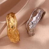 Wave Bracelet Tarnish 18K Plated Jewelry Silver 316L Stainless Steel