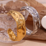 Wave Bracelet Tarnish 18K Plated Jewelry Silver 316L Stainless Steel