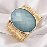 Gothic Green Gem Bracelet Plated Jewelry for Women