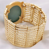 Gothic Green Gem Bracelet Plated Jewelry for Women