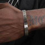 8mm Viking Bracelets for Men, Nordic Rune Letter Amulet Cuff Bangle