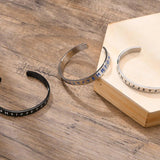 8mm Viking Bracelets for Men, Nordic Rune Letter Amulet Cuff Bangle